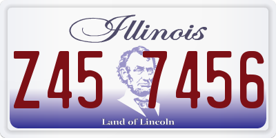 IL license plate Z457456