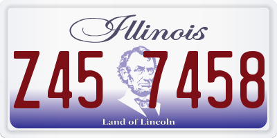IL license plate Z457458