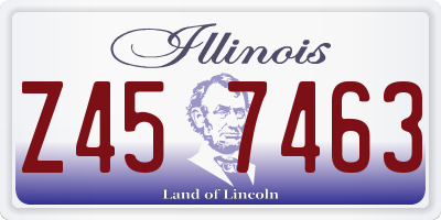 IL license plate Z457463
