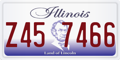 IL license plate Z457466