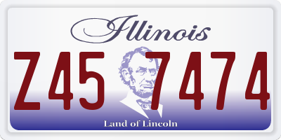 IL license plate Z457474