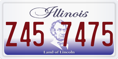 IL license plate Z457475