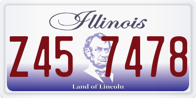 IL license plate Z457478