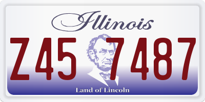 IL license plate Z457487