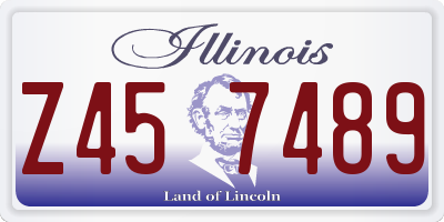 IL license plate Z457489