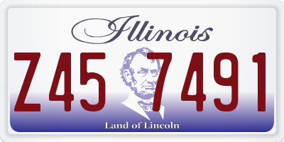 IL license plate Z457491