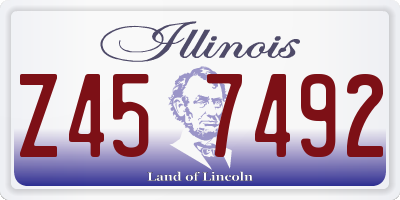 IL license plate Z457492