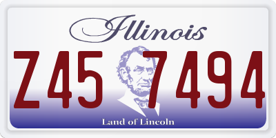 IL license plate Z457494
