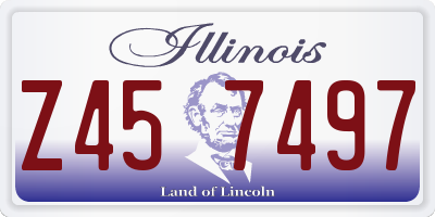 IL license plate Z457497