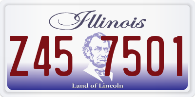 IL license plate Z457501