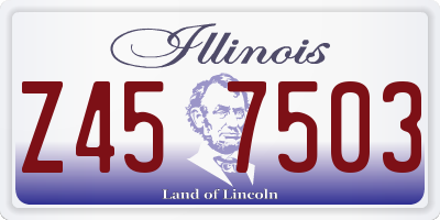 IL license plate Z457503