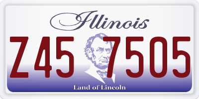 IL license plate Z457505