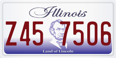 IL license plate Z457506