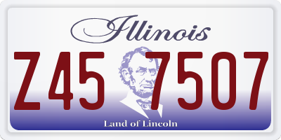 IL license plate Z457507