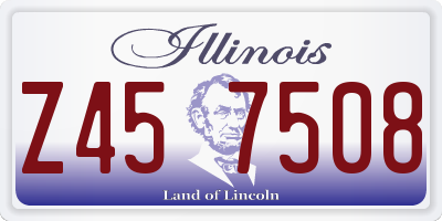IL license plate Z457508