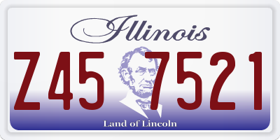 IL license plate Z457521