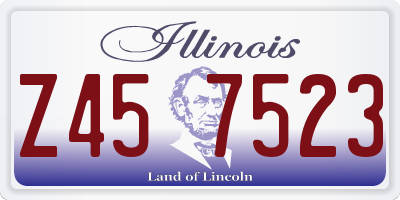 IL license plate Z457523
