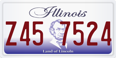 IL license plate Z457524
