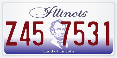 IL license plate Z457531