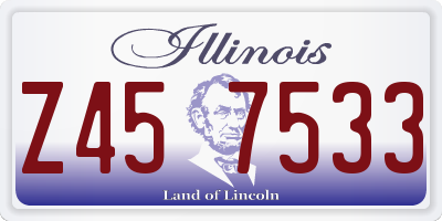 IL license plate Z457533