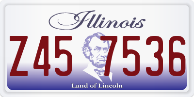 IL license plate Z457536