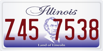 IL license plate Z457538