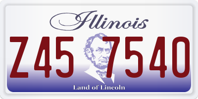 IL license plate Z457540