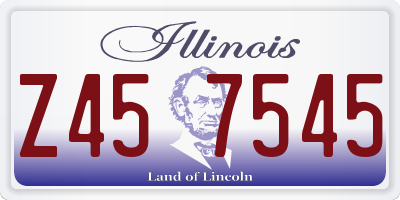 IL license plate Z457545