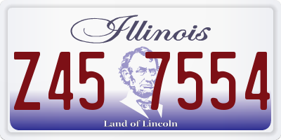 IL license plate Z457554