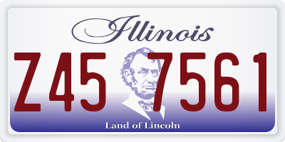 IL license plate Z457561