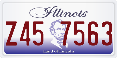 IL license plate Z457563