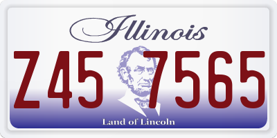 IL license plate Z457565
