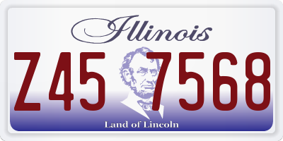 IL license plate Z457568