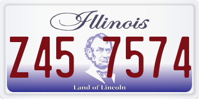 IL license plate Z457574