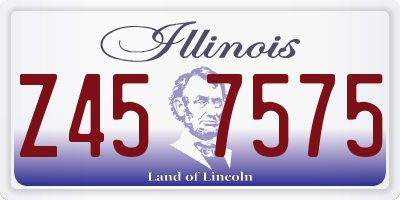 IL license plate Z457575