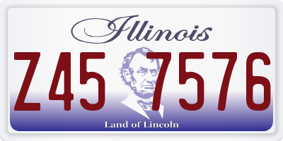IL license plate Z457576