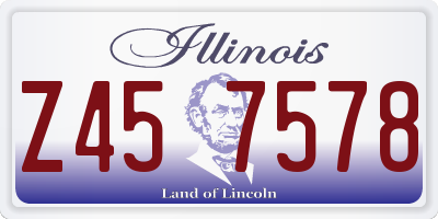 IL license plate Z457578