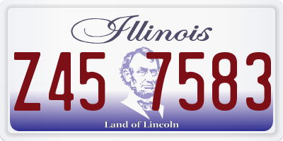 IL license plate Z457583