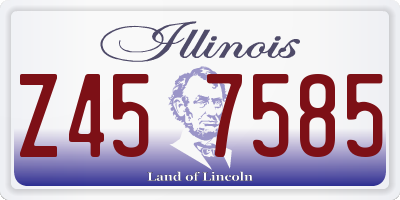 IL license plate Z457585