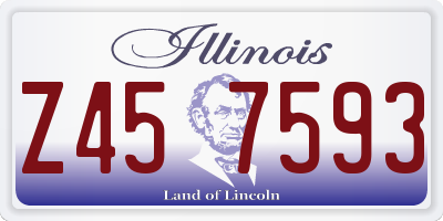 IL license plate Z457593