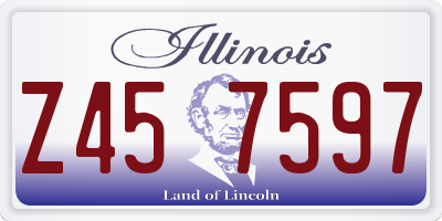 IL license plate Z457597