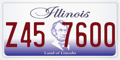 IL license plate Z457600