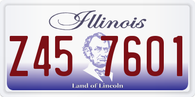 IL license plate Z457601