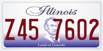 IL license plate Z457602