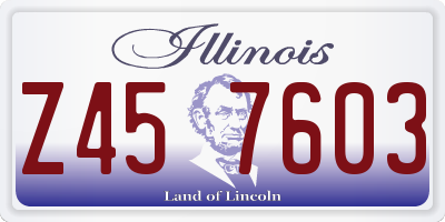 IL license plate Z457603
