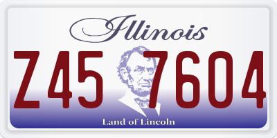 IL license plate Z457604