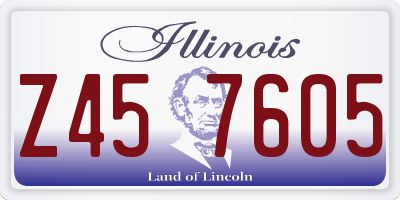 IL license plate Z457605