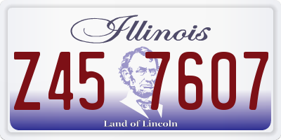 IL license plate Z457607
