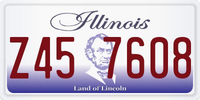 IL license plate Z457608