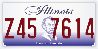 IL license plate Z457614